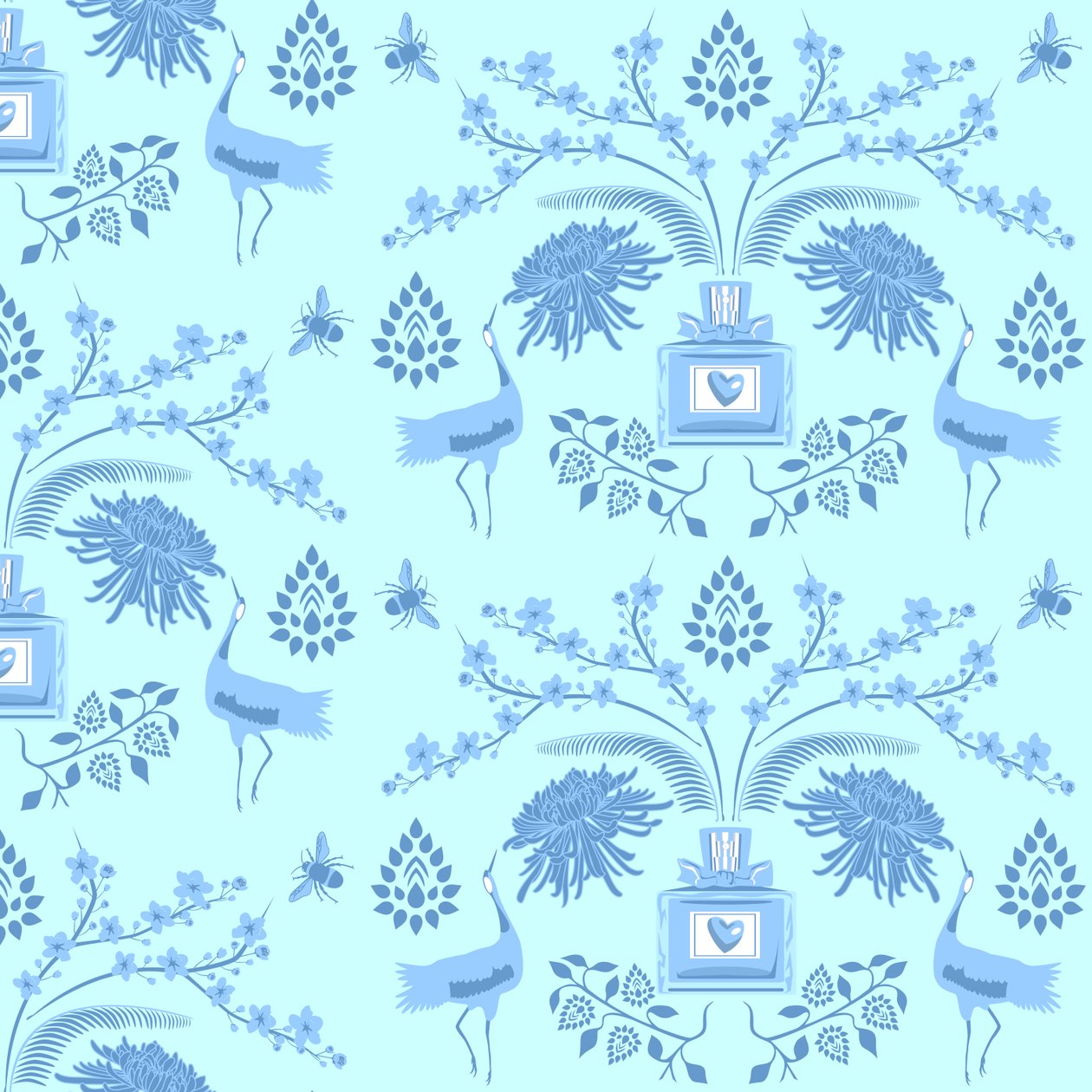 Parfum floral bleu - Claire Huntley