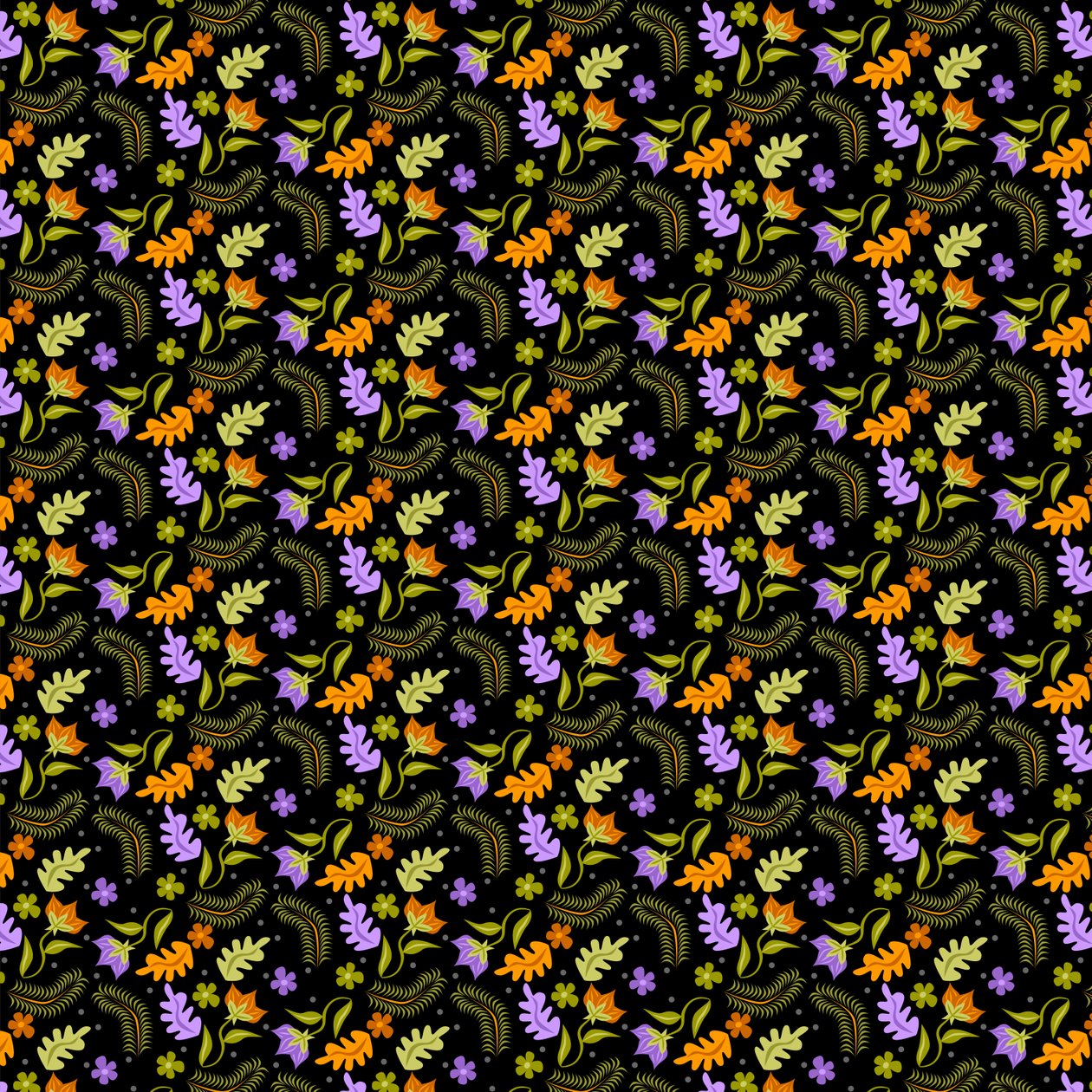 Motif de Feuilles Nocturnes - Claire Huntley