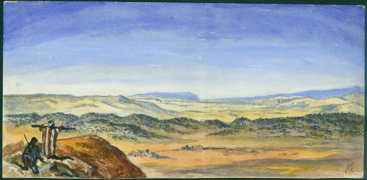 Plaine d'Esdraelon et Carmel, vue de Ras el'Akrah, 1872
