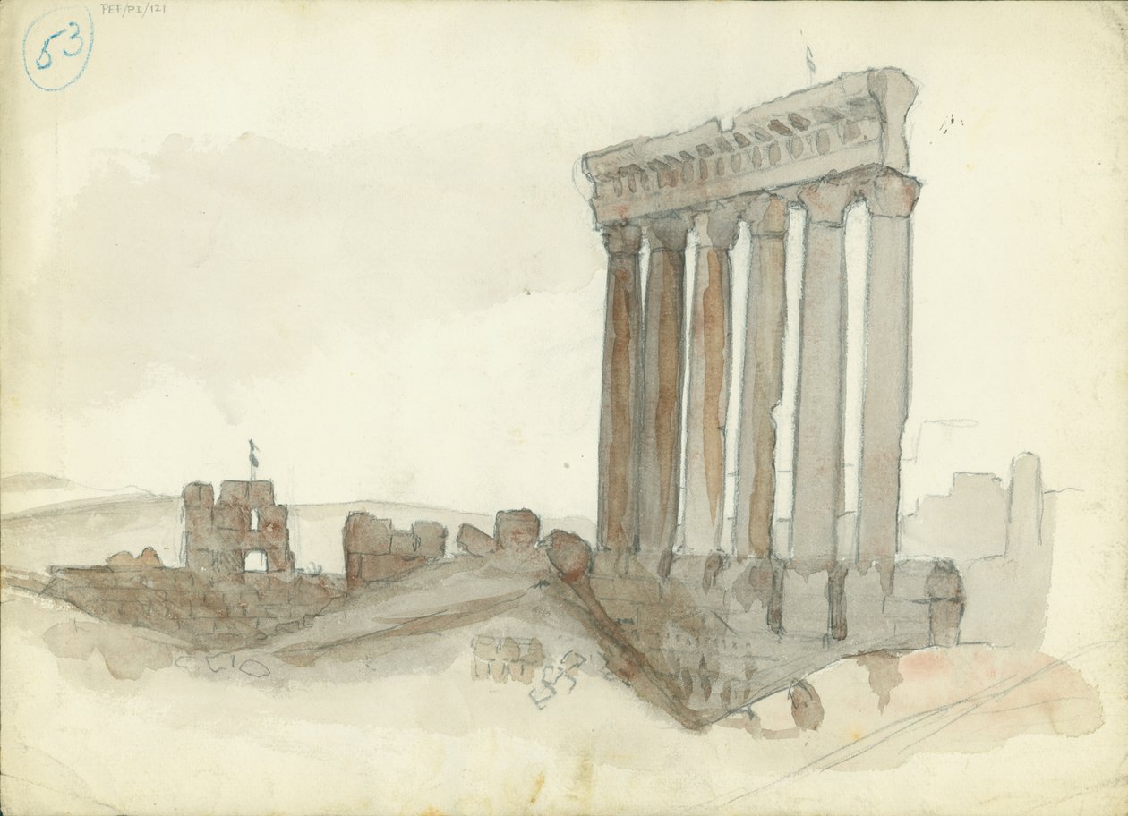 Temple de Jupiter, Baalbeck - Claude Conder