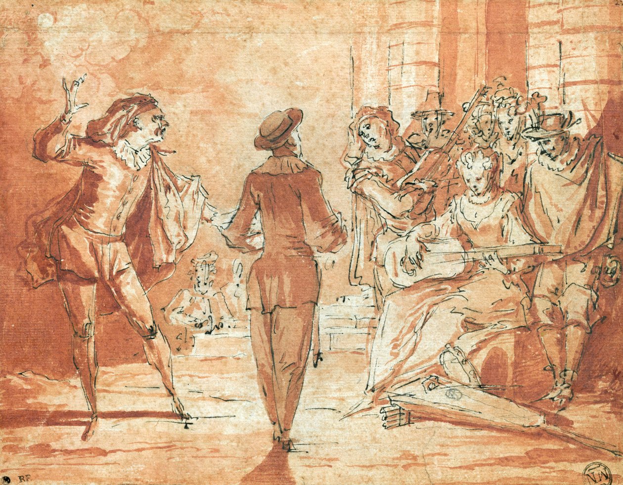 Scène théâtrale - Claude Gillot