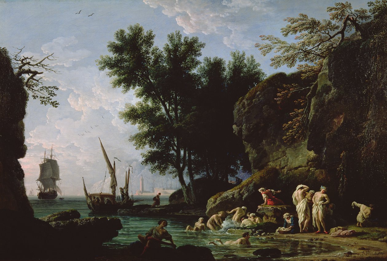 Nymphes se baignant le matin - Claude Joseph Vernet