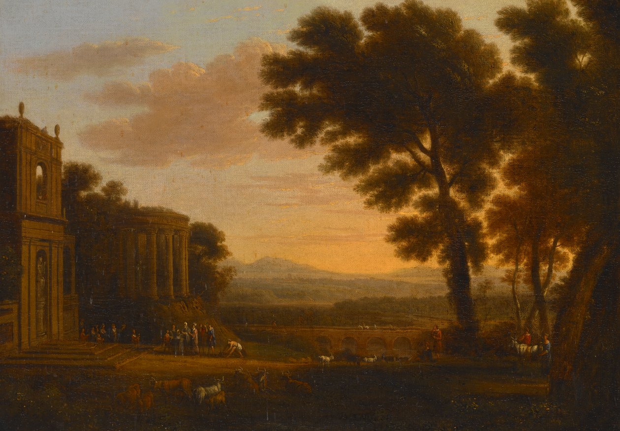 Paysage avec le père de Psyché sacrifiant au temple milésien d