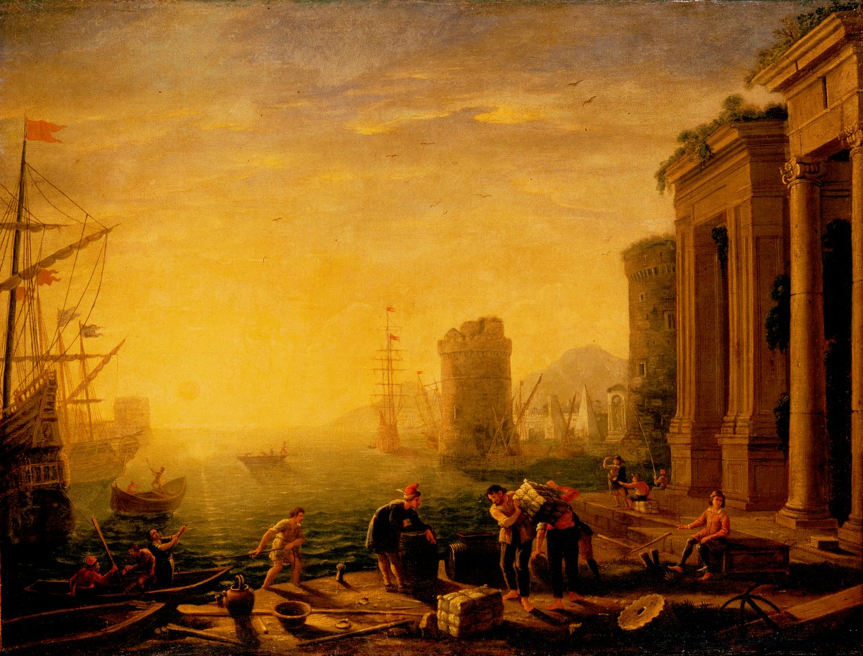 Matin dans le port - Claude Lorrain