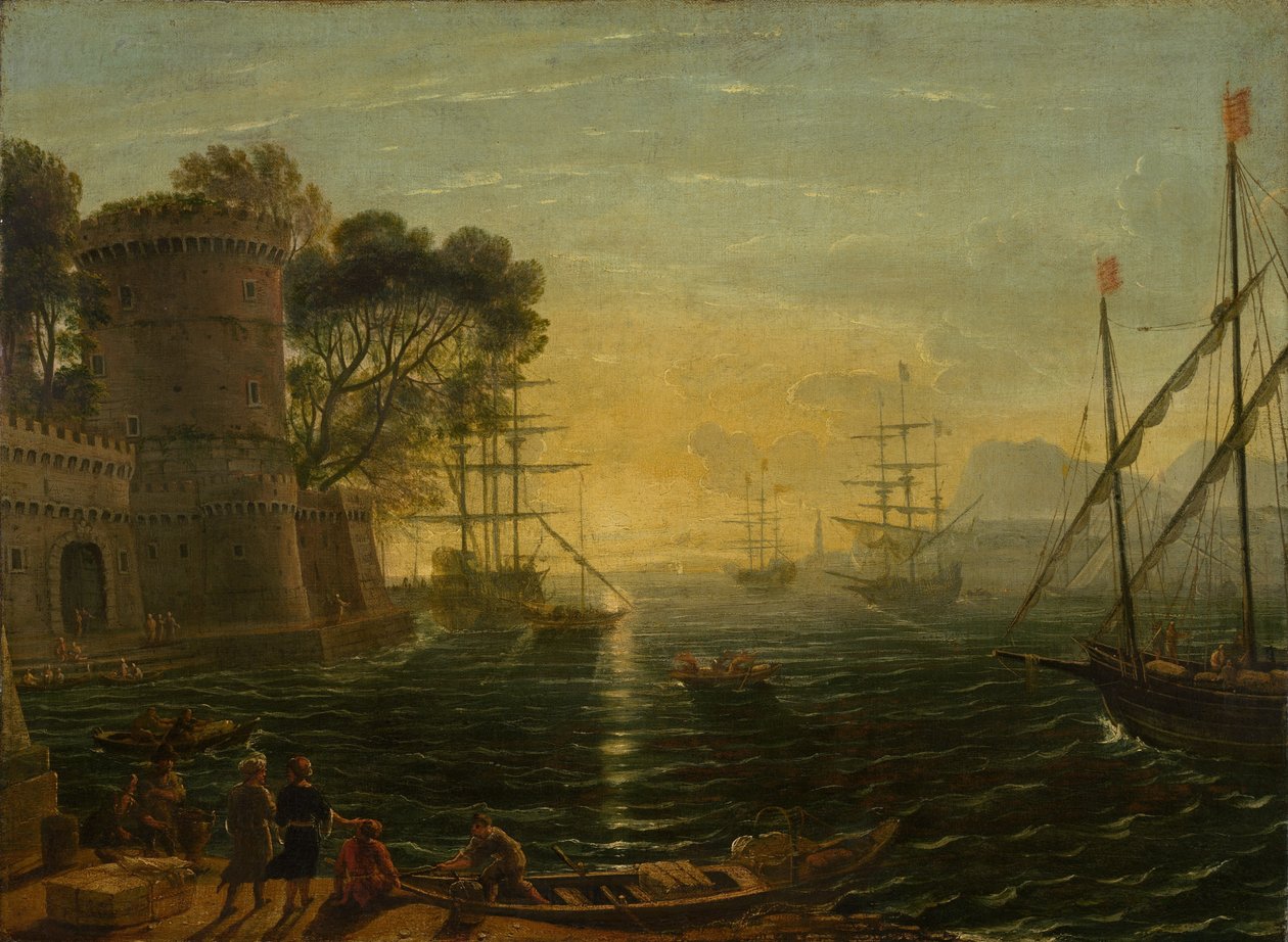 Port au coucher du soleil - Claude Lorrain