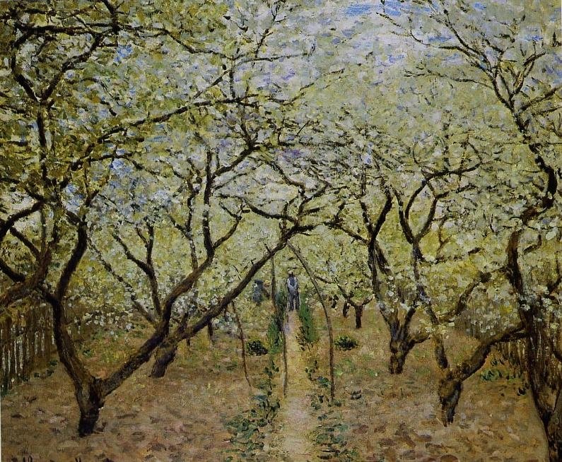 Verger en fleurs - Claude Monet