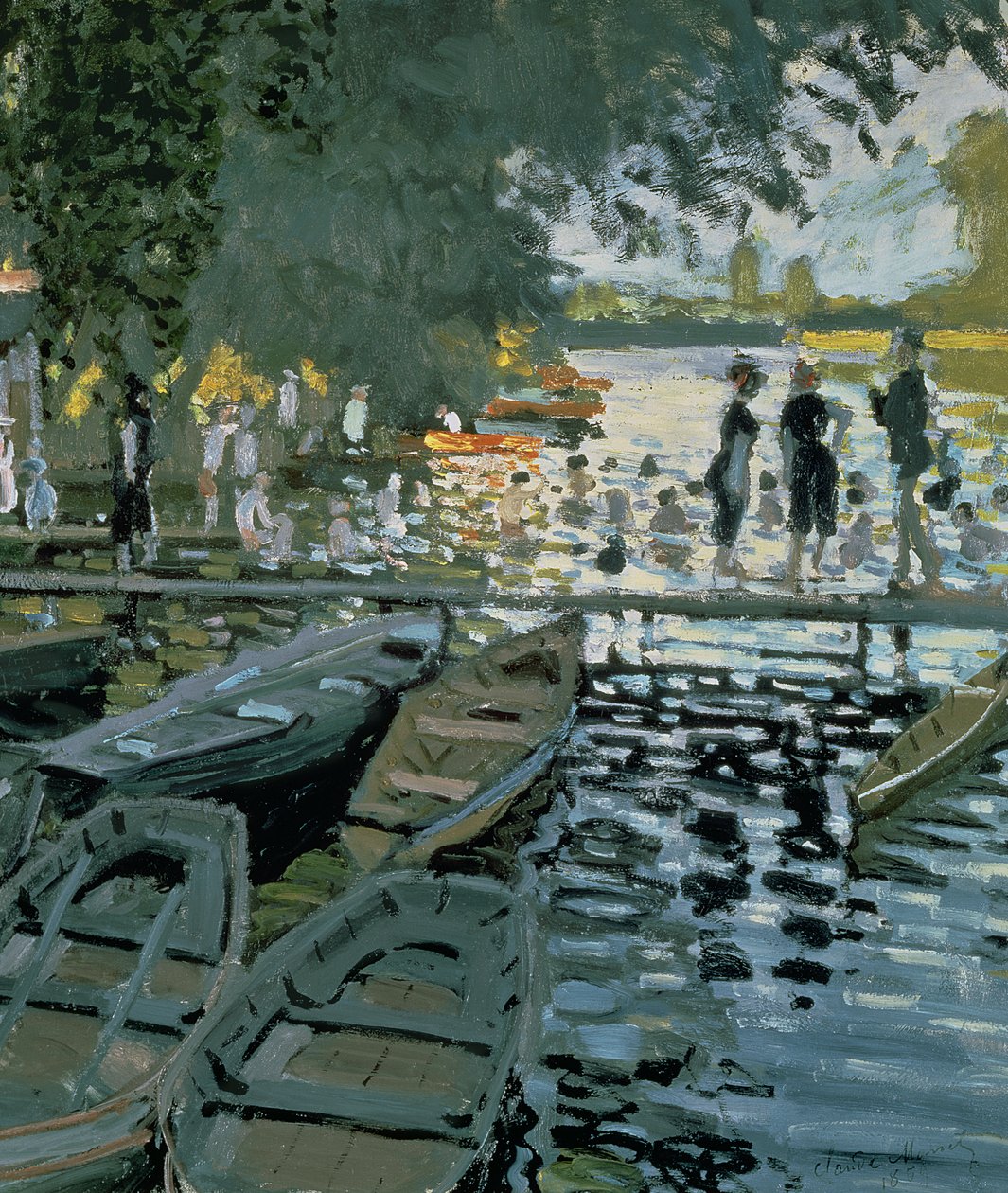 Baigneurs à La Grenouillère, 1869 (détail) - Claude Monet