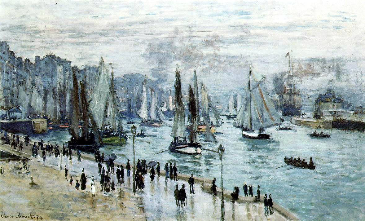 Bateaux de pêche quittant le port, Le Havre - Claude Monet