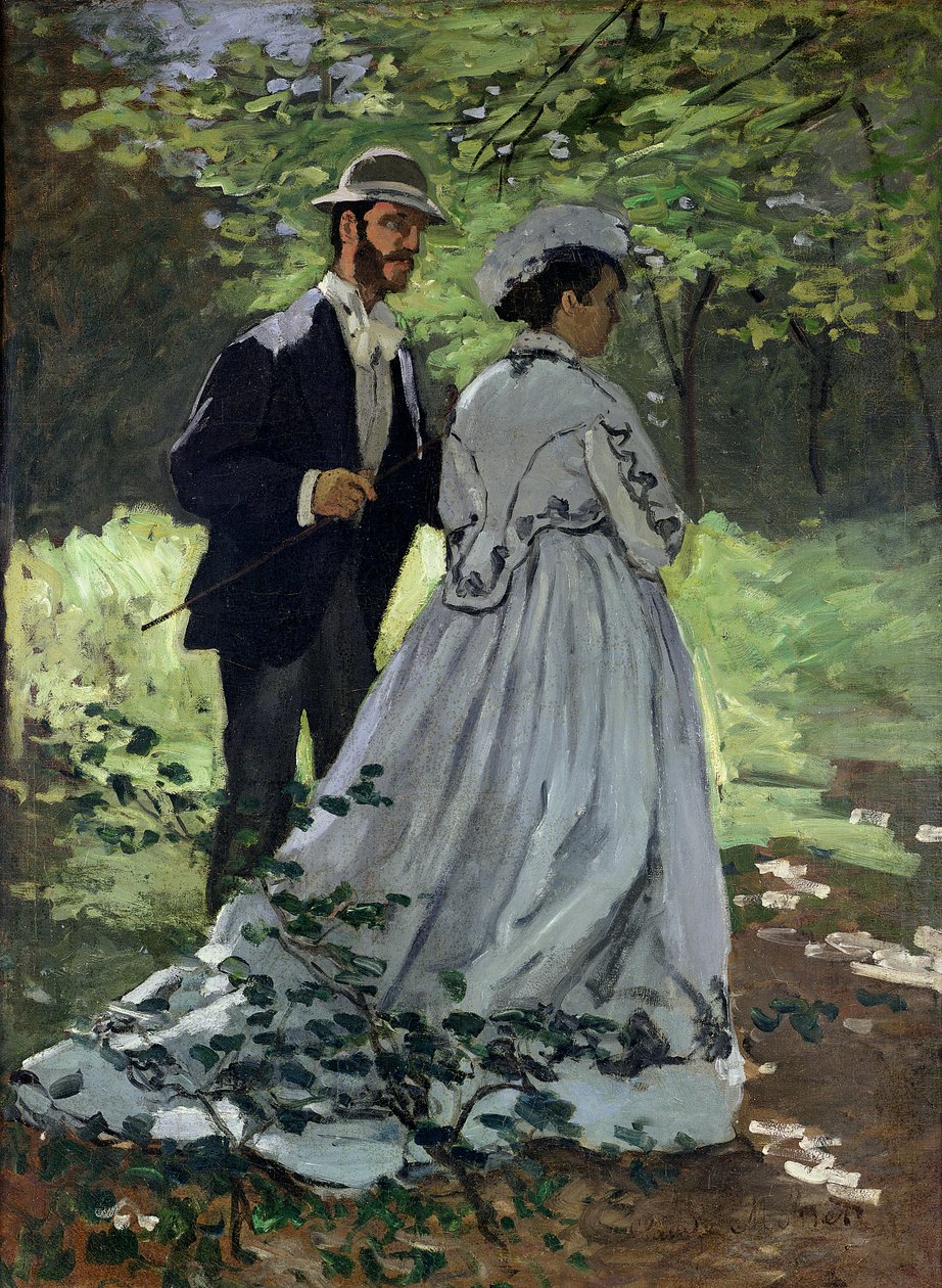 Les Promeneurs, ou Claude Monet Bazille et Camille, 1865 - Claude Monet