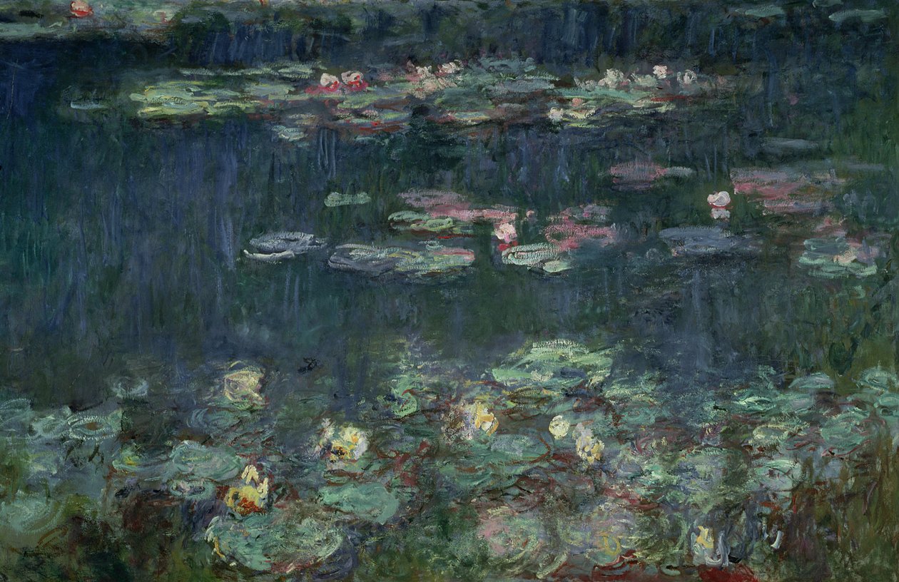 Nénuphars : Réflexions vertes, 1914-18 (section droite) - Claude Monet