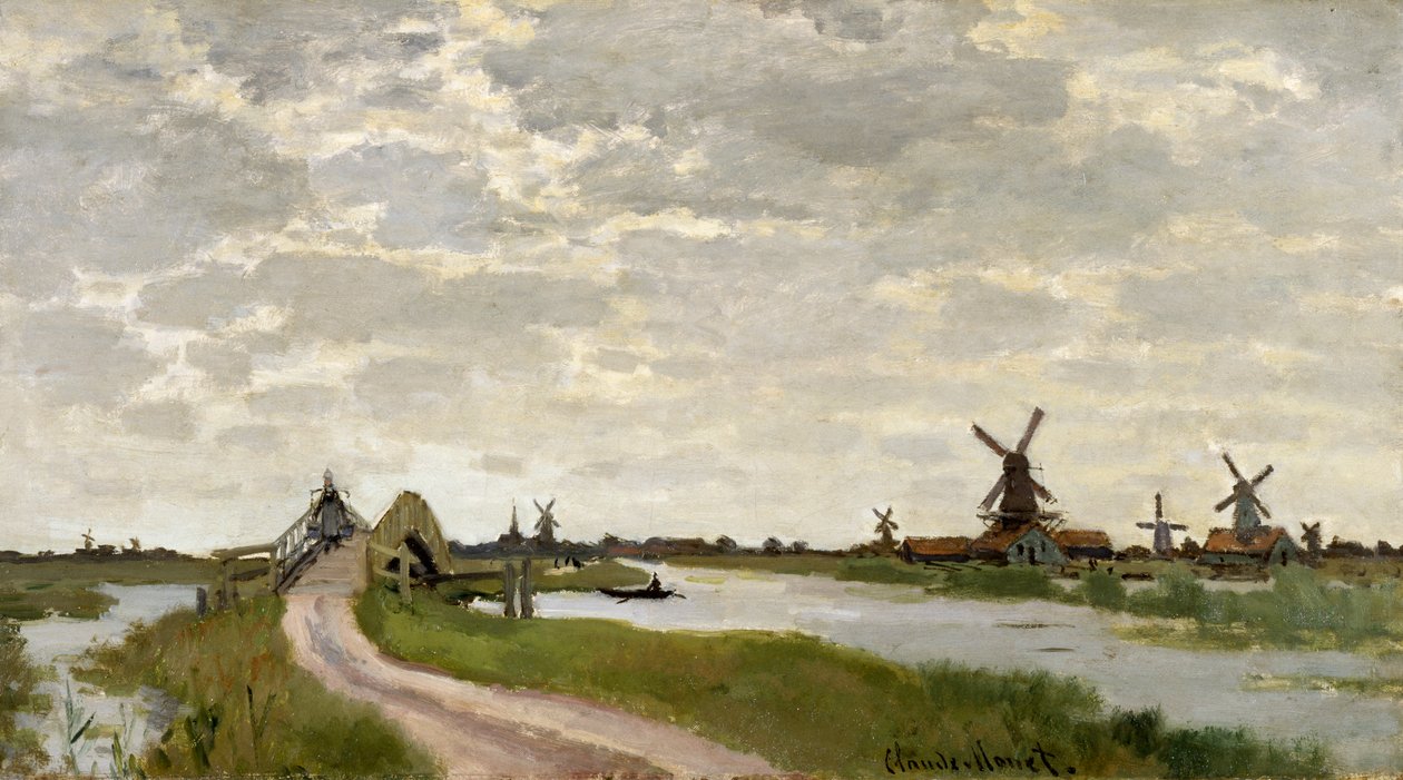 Moulins près de Zaandam - Claude Monet