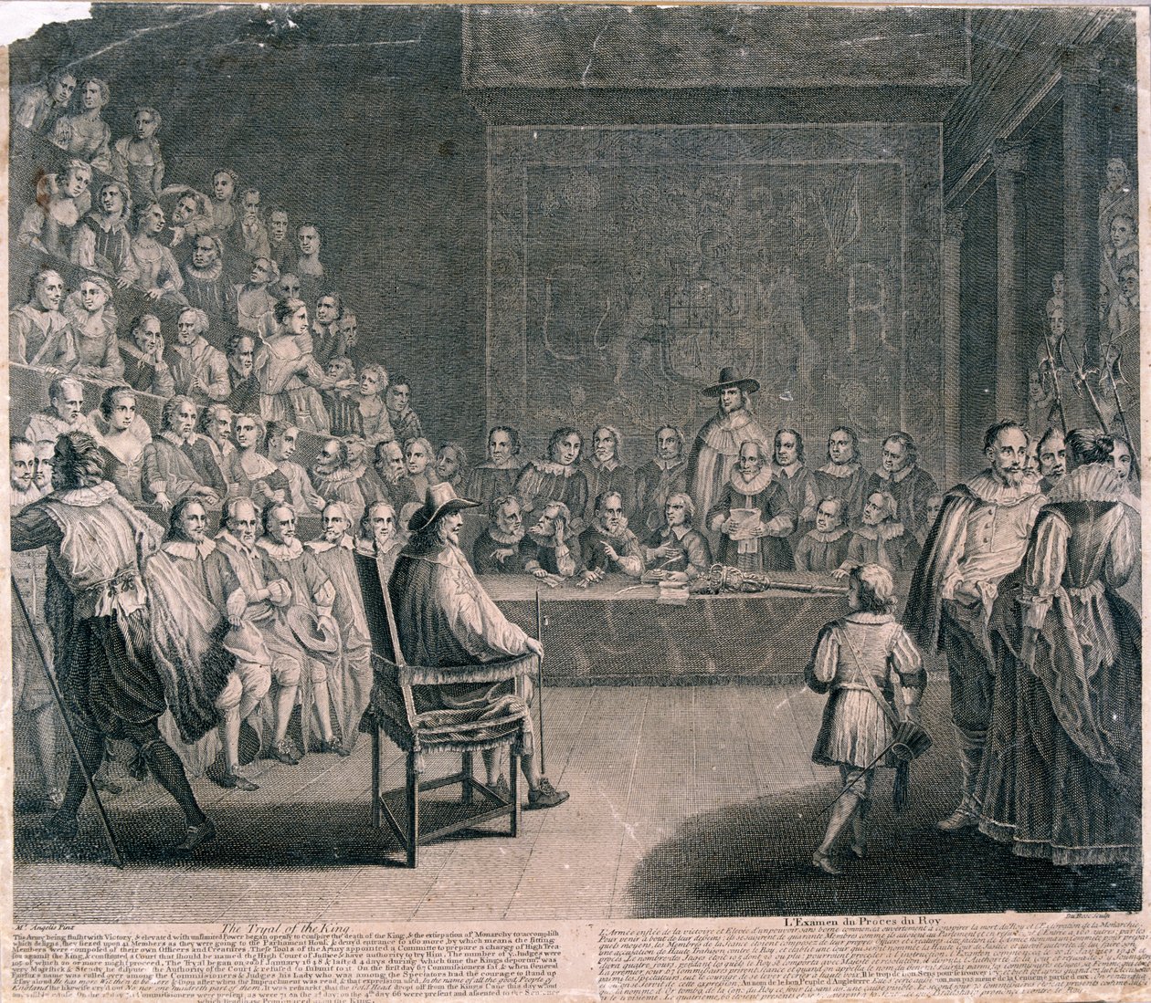 Procès du roi Charles Ier, Palais de Westminster, vers 1725 - Claude Dubosc