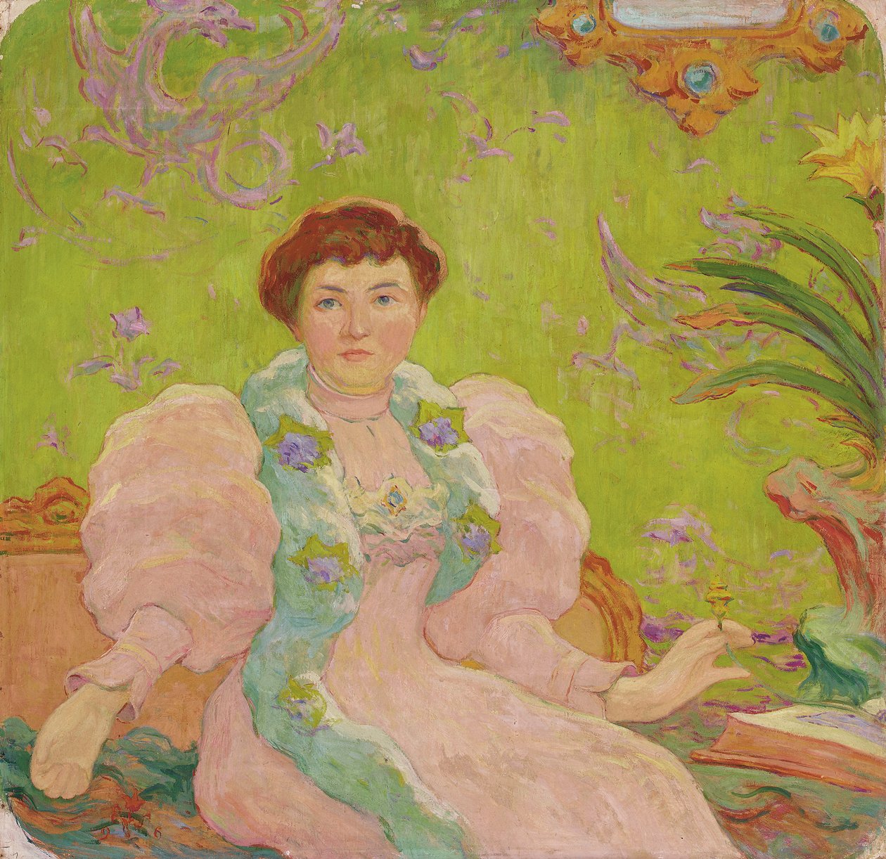 Jeune femme à la robe rose, vers 1893 - Claude Emile Schuffenecker