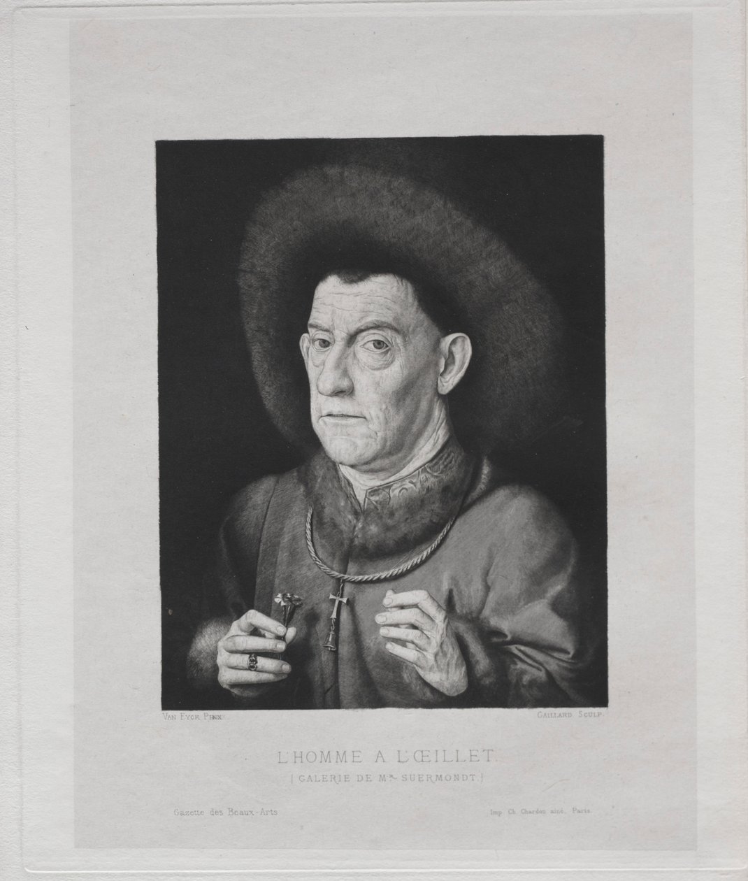 Homme avec un œillet, 1869 - Claude Ferdinand Gaillard