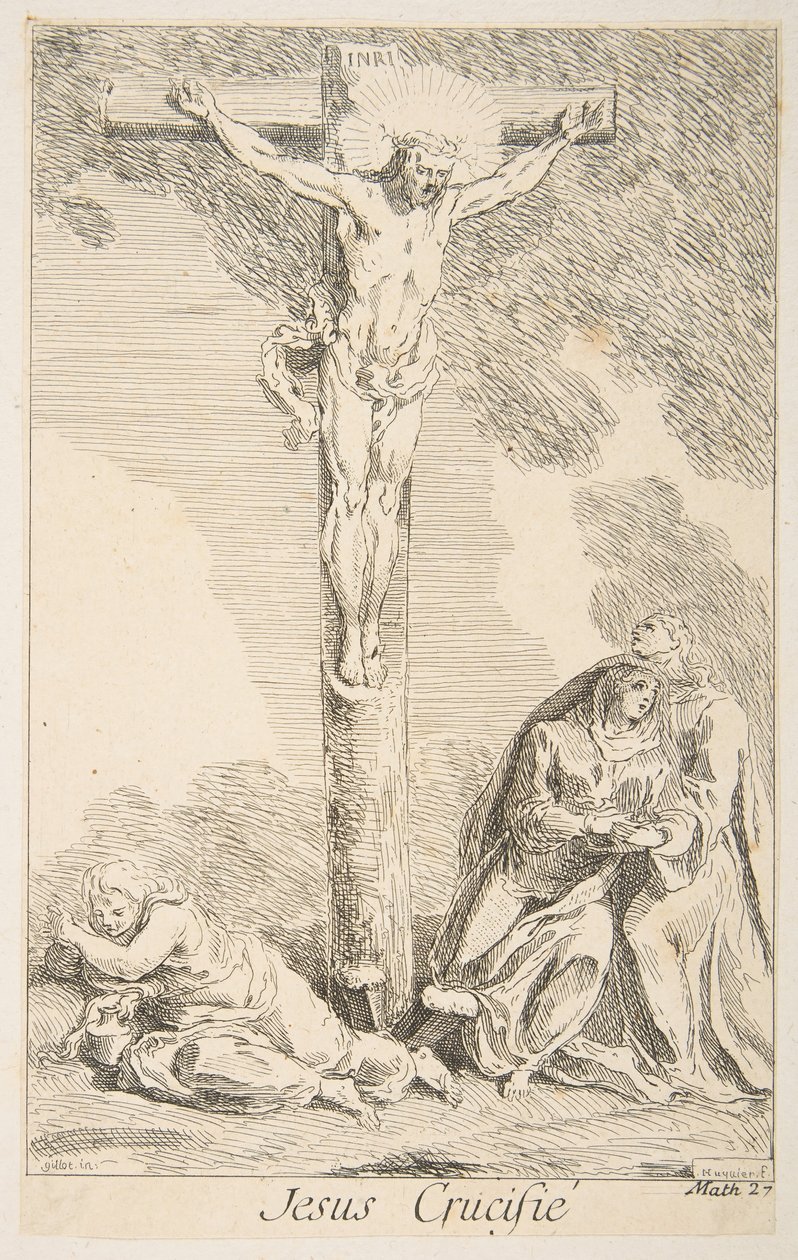 Crucifixion - Claude Gillot, Jacques Gabriel Huquier