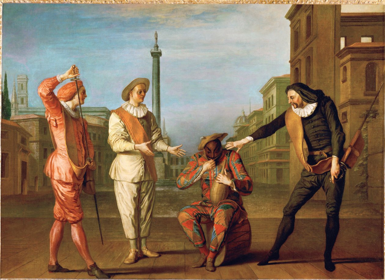 Scènes de la comédie " Le tombeau de Maitre Andre " ... - Claude Gillot