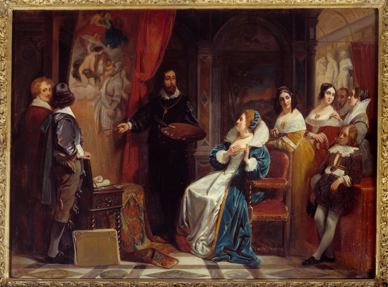 Reine de France Marie de Médicis (1573-1642) visitant l