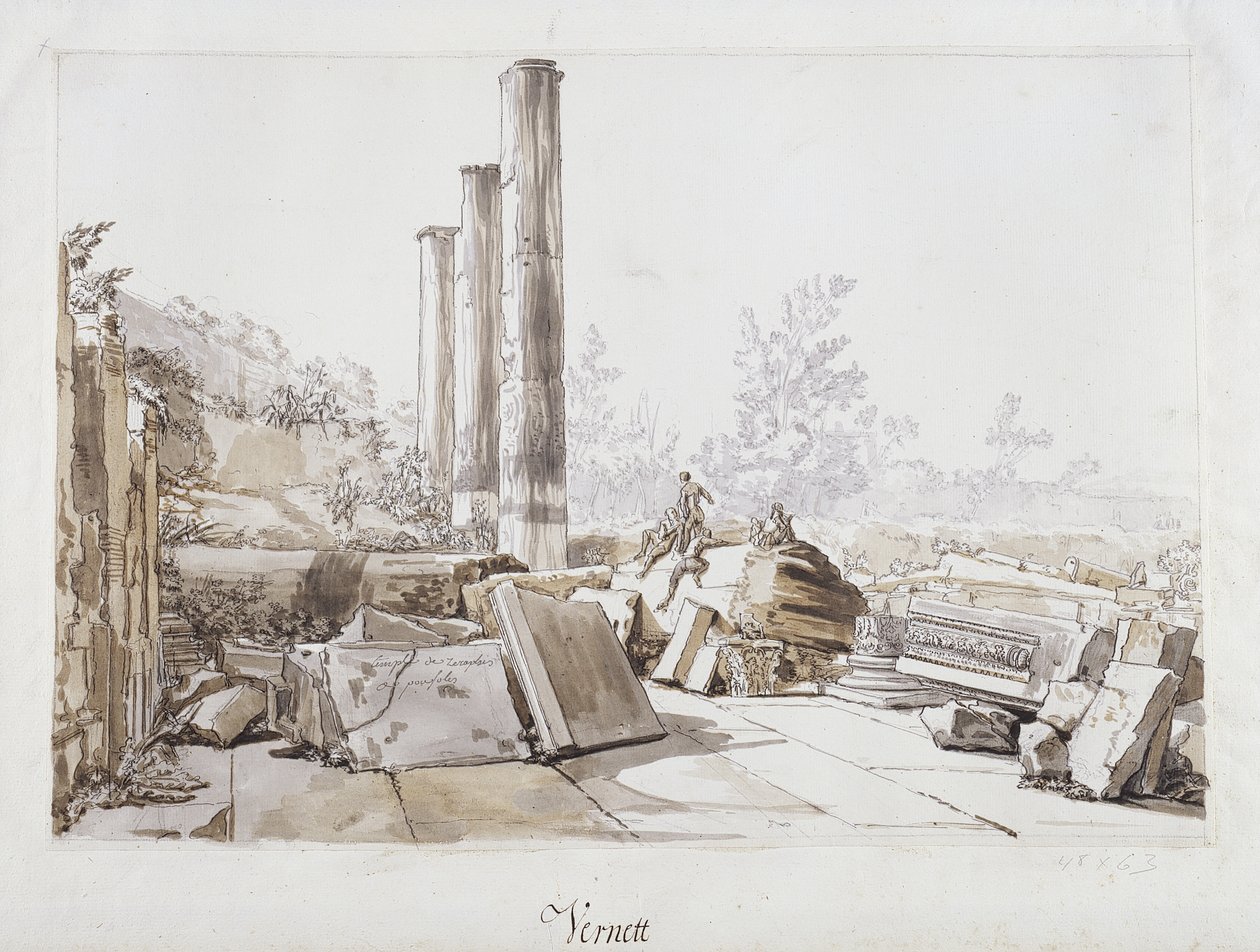 Ruines du Temple de Sérapis à Pouzzoles, 1750 - Claude Joseph Vernet