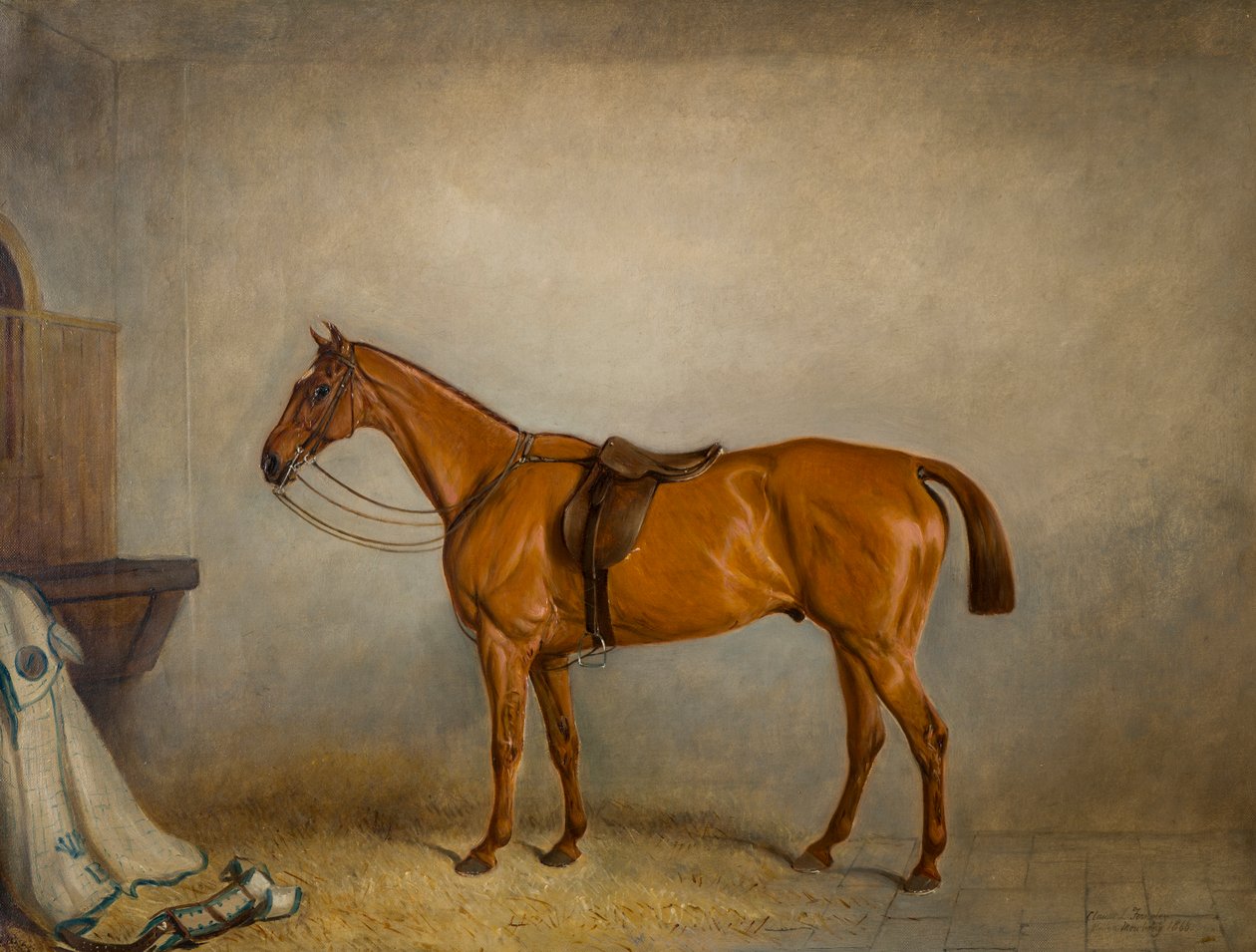 Le cheval Planet dans une écurie - Claude L. Ferneley
