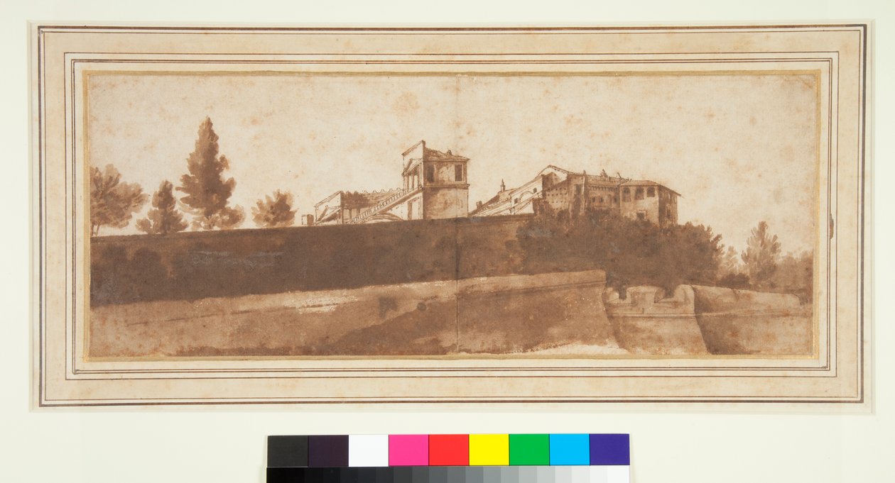 Vue du Belvédère et des fortifications du Vatican - Claude Lorrain