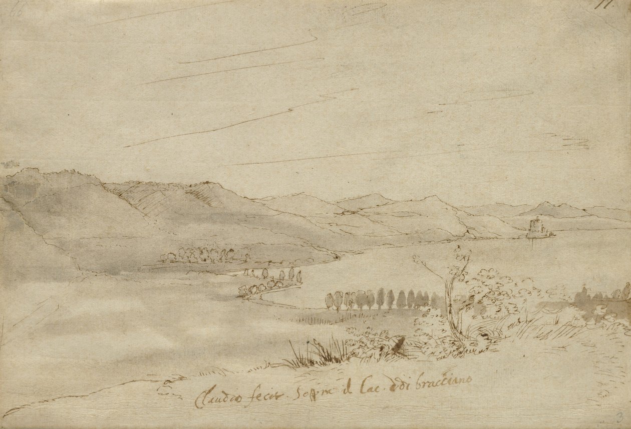 Vue du lac de Bracciano, vers 1638-39 - Claude Lorrain