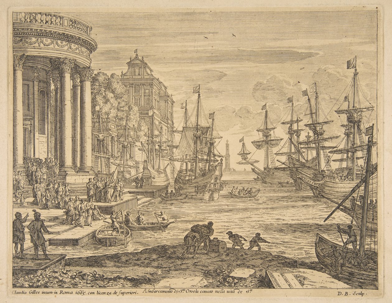 Embarquement de Sainte Ursule, 1665. - Claude Lorrain