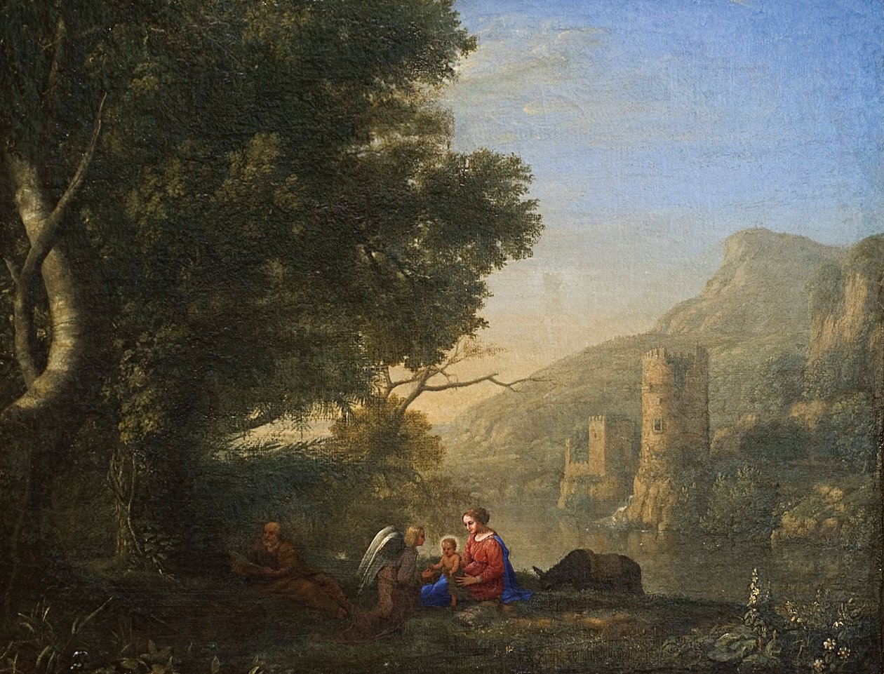 French: Paysage avec le repos pendant la fuite en Egypte - Claude Lorrain