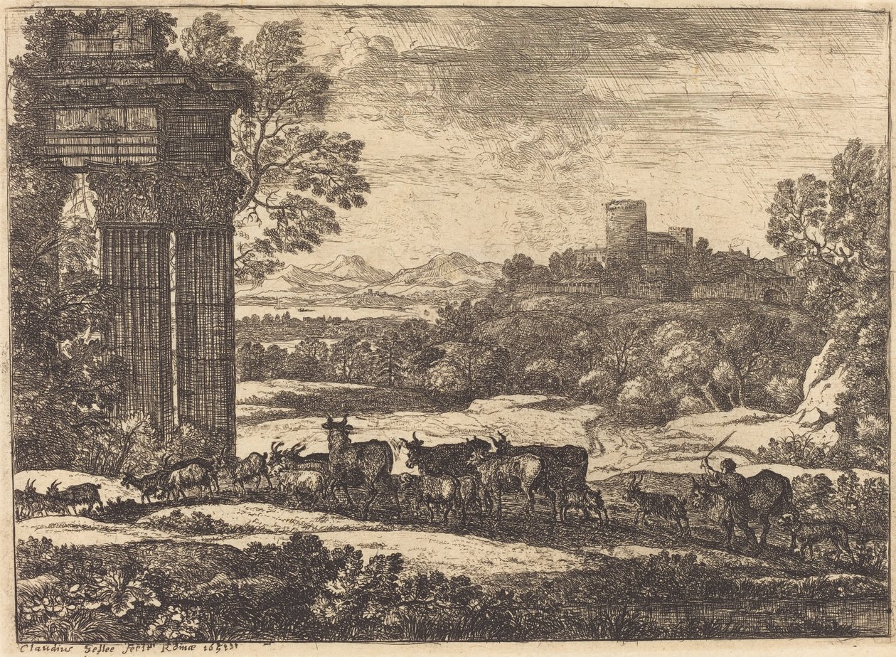 Le troupeau en marche par un temps orageux - Claude Lorrain