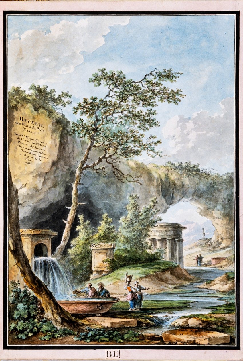 Page de titre avec jardin, de 