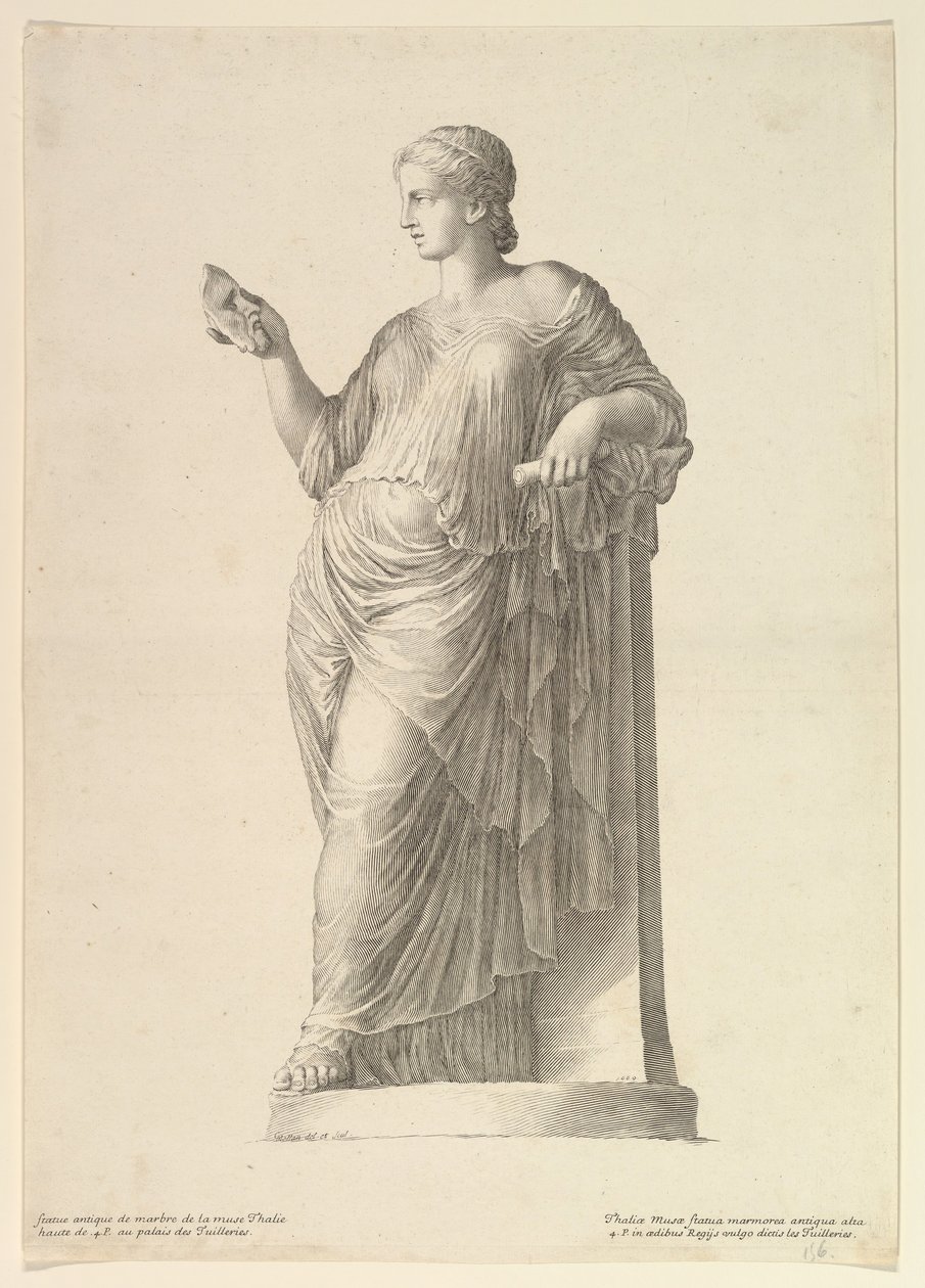 Statue antique de la Muse Thalia, 1669 - Claude Mellan
