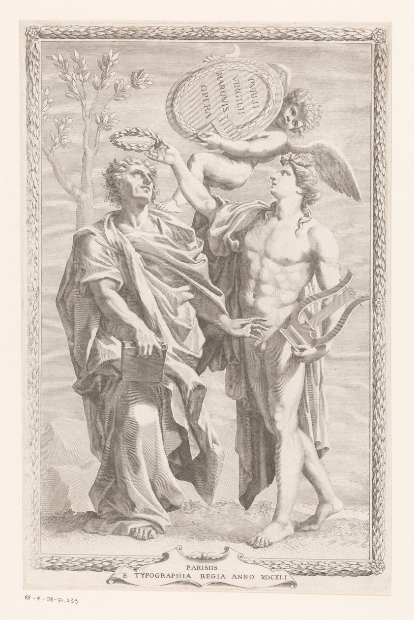 Apollon couronne Publius Vergilius Maro - Claude Mellan
