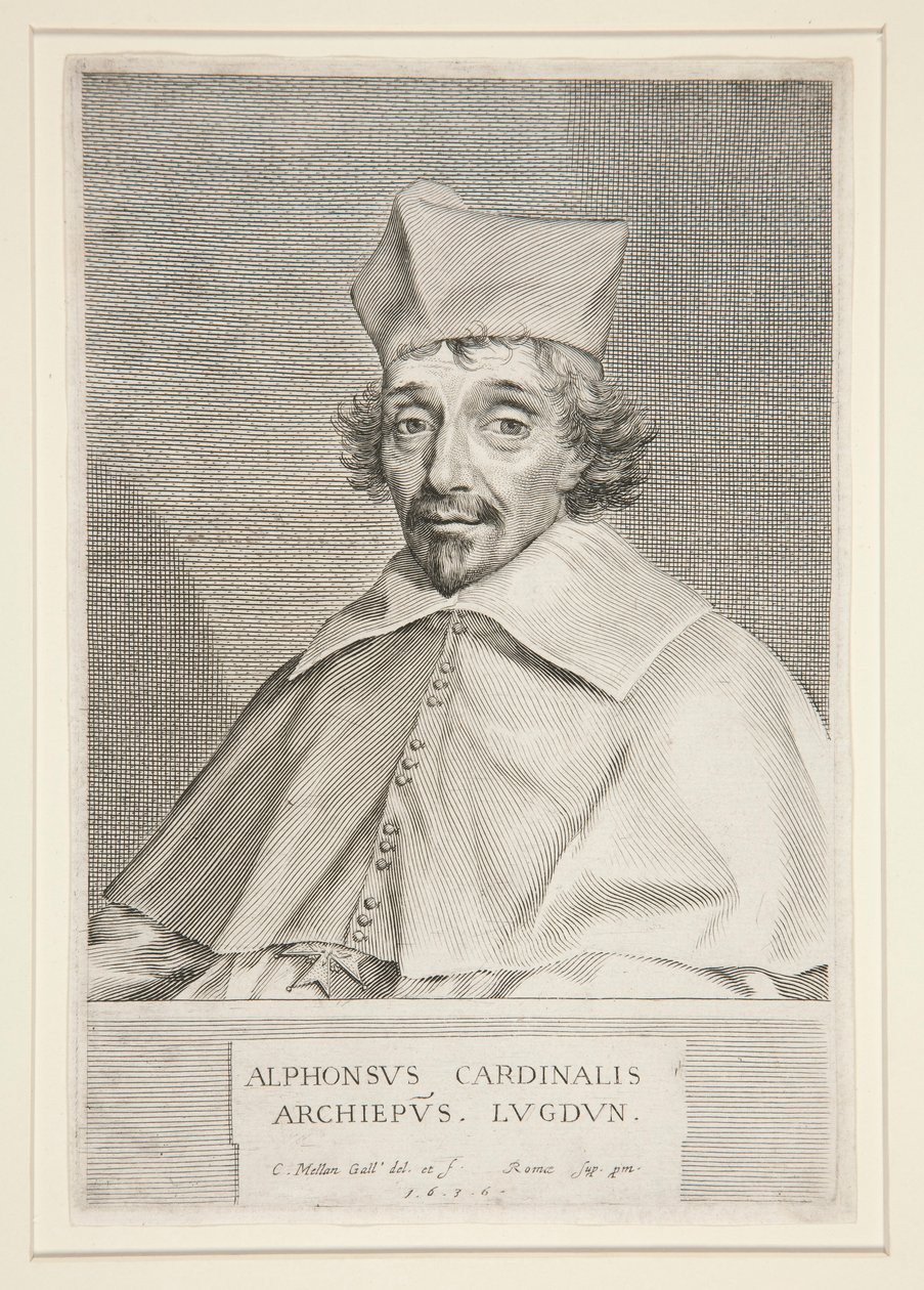 Cardinal Alphonse de Plessis de Richelieu (frère du célèbre Cardinal) - Claude Mellan