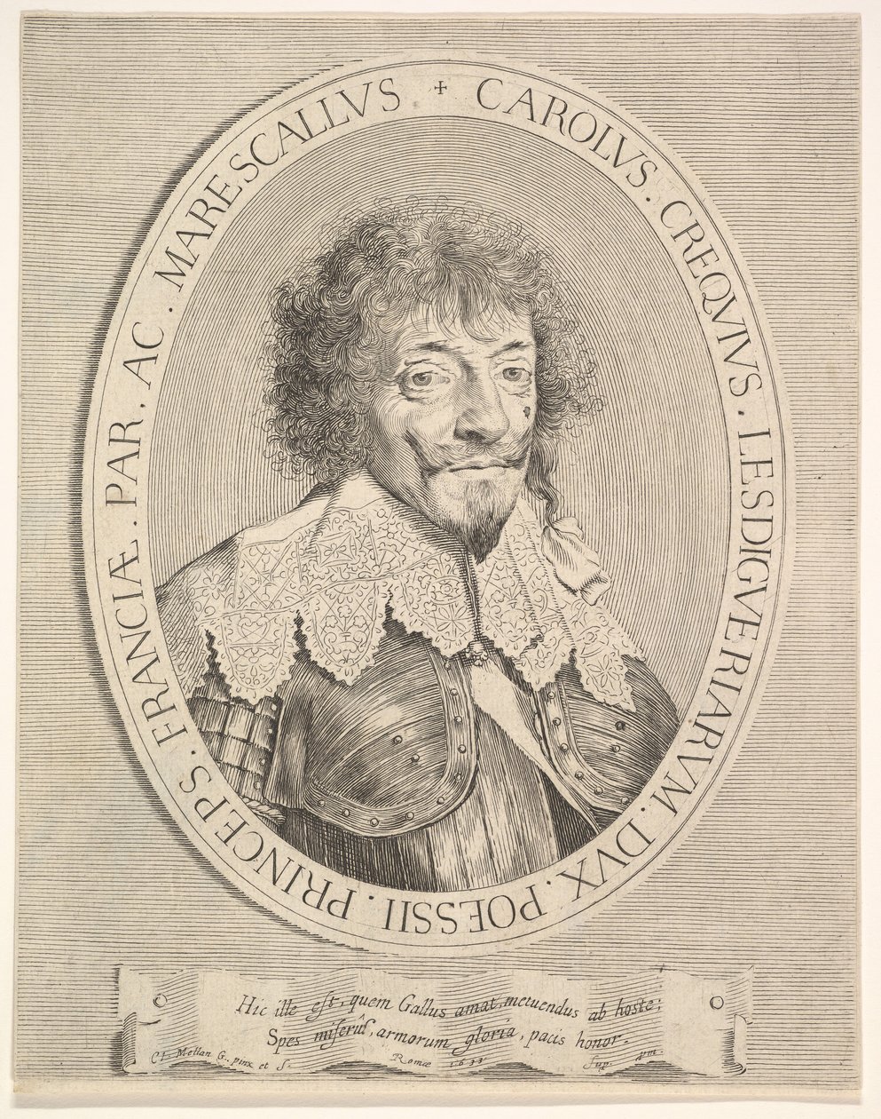 Charles I de Créquy, duc de Lesdiguières, 1633 - Claude Mellan
