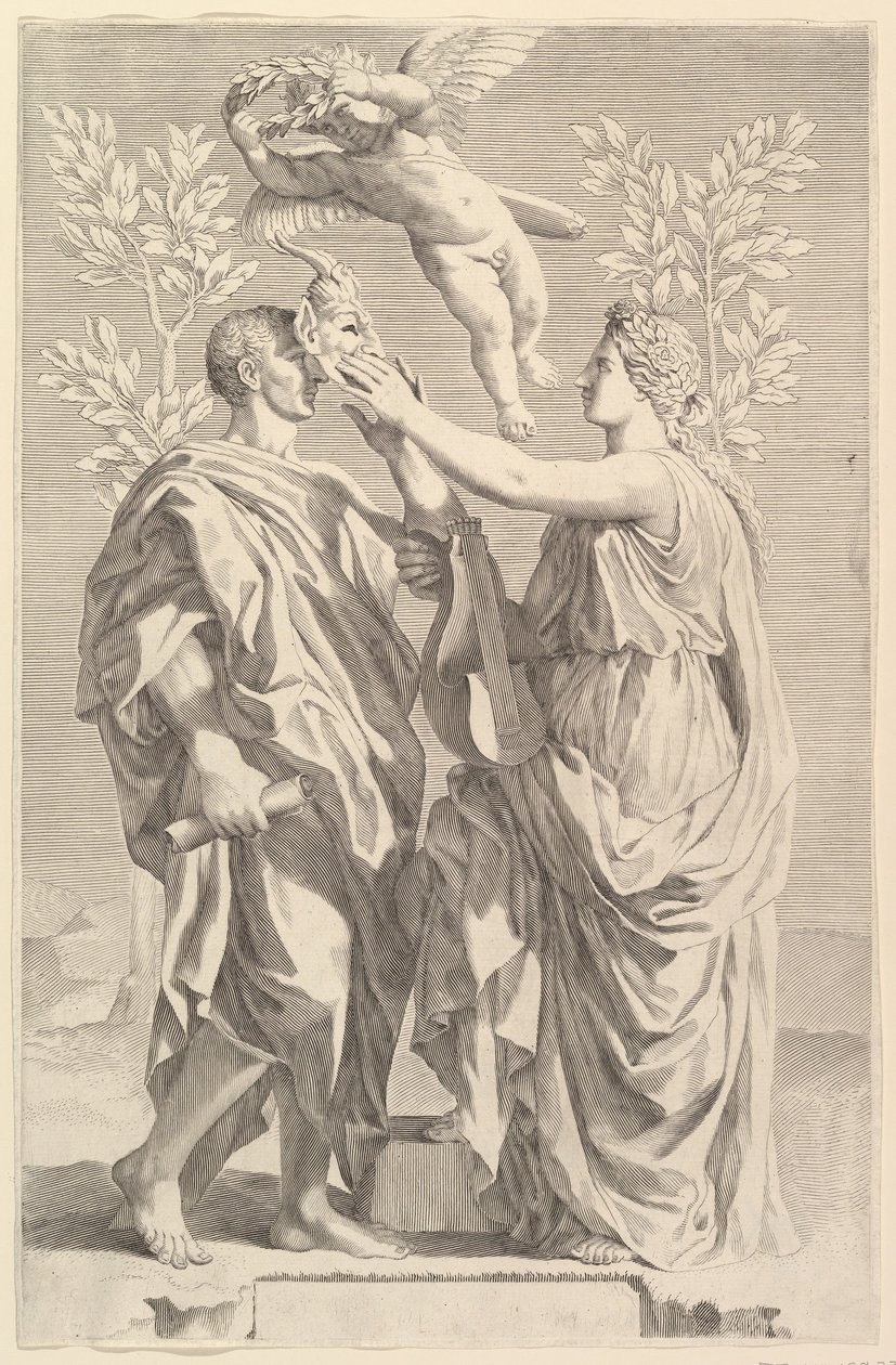 Frontispice : Horace, Quinti Horatii Flacci Opera - Claude Mellan