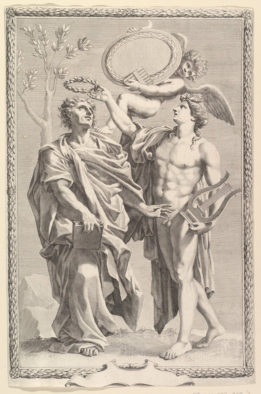 Frontispice : Virgile, Publii Virgilii Maronis Opera, 1641 - Claude Mellan