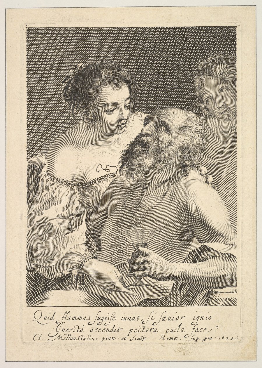 Loth et ses filles, 1629 - Claude Mellan