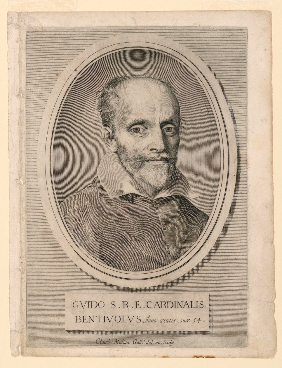 Portrait du Cardinal Guido Bentivoglio - Claude Mellan