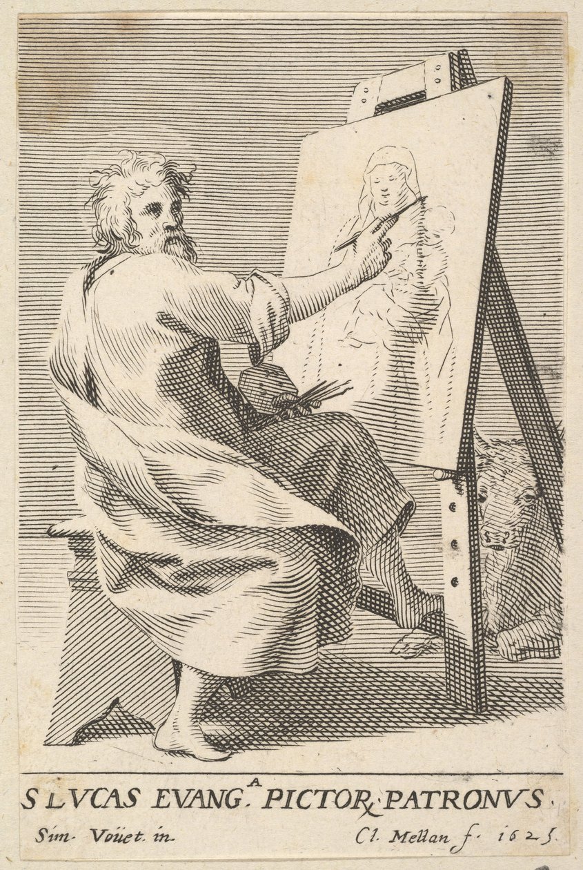 Saint Luc peignant la Vierge, 1625 - Claude Mellan