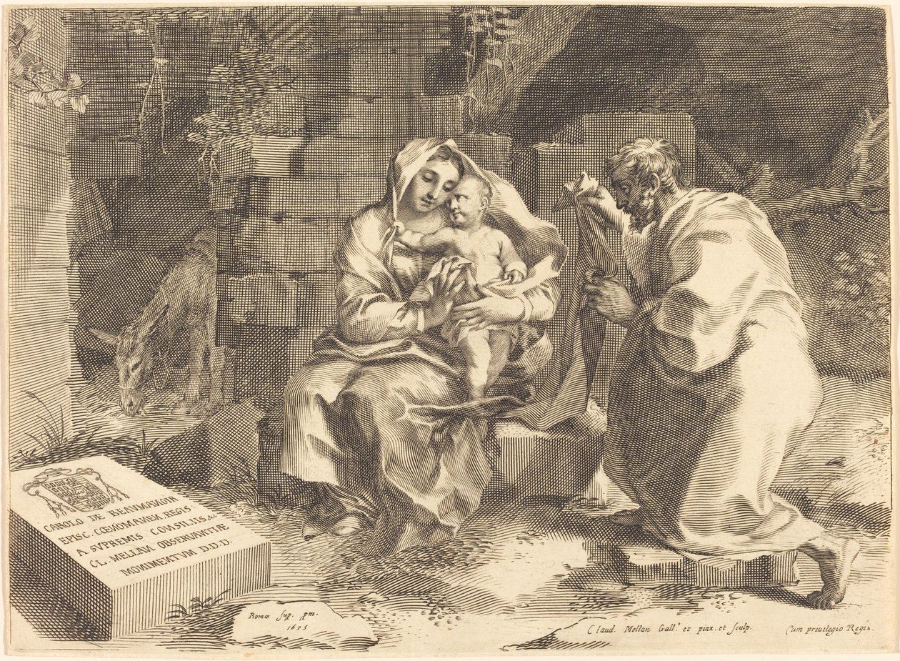 La Sainte Famille - Claude Mellan