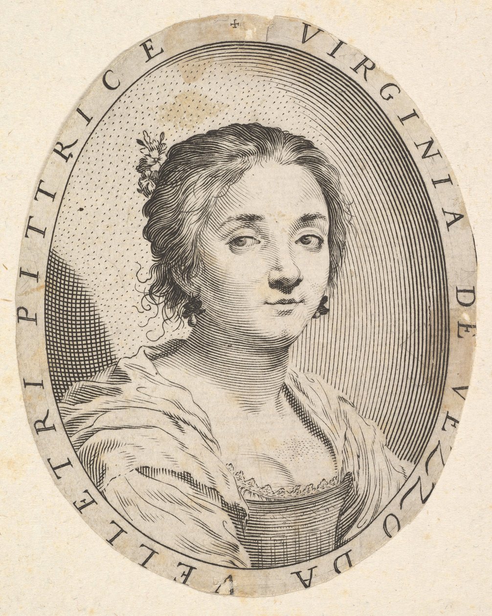 Virginia da Vezzo, épouse de Simon Vouet, 1626 - Claude Mellan