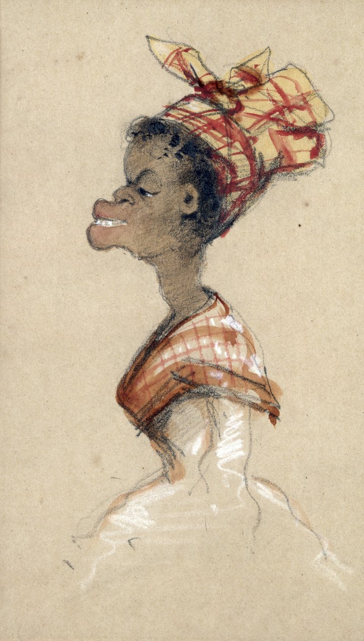 Femme noire portant un foulard, 1857 - Claude Monet