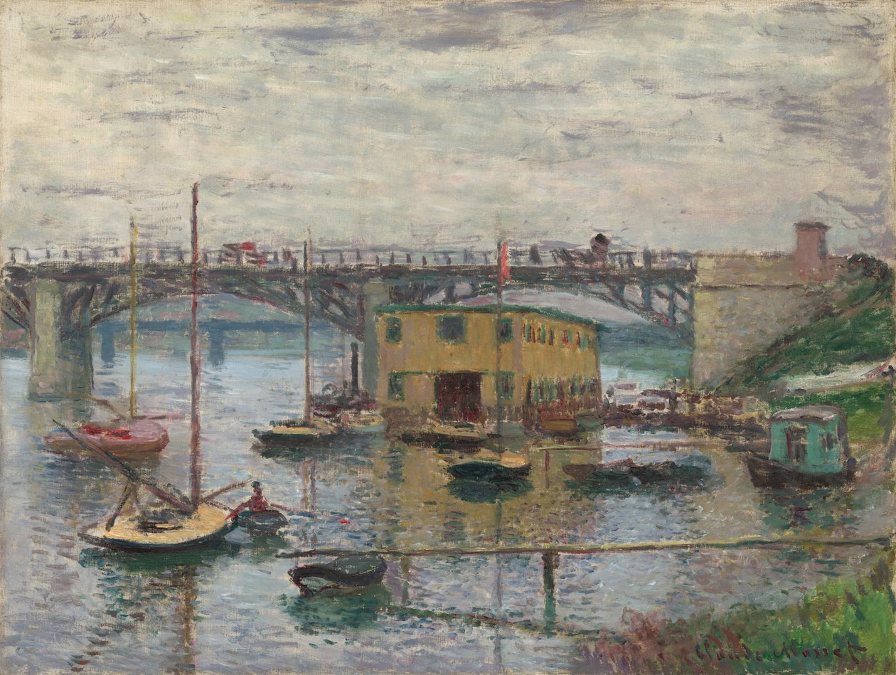 Pont à Argenteuil par jour gris - Claude Monet