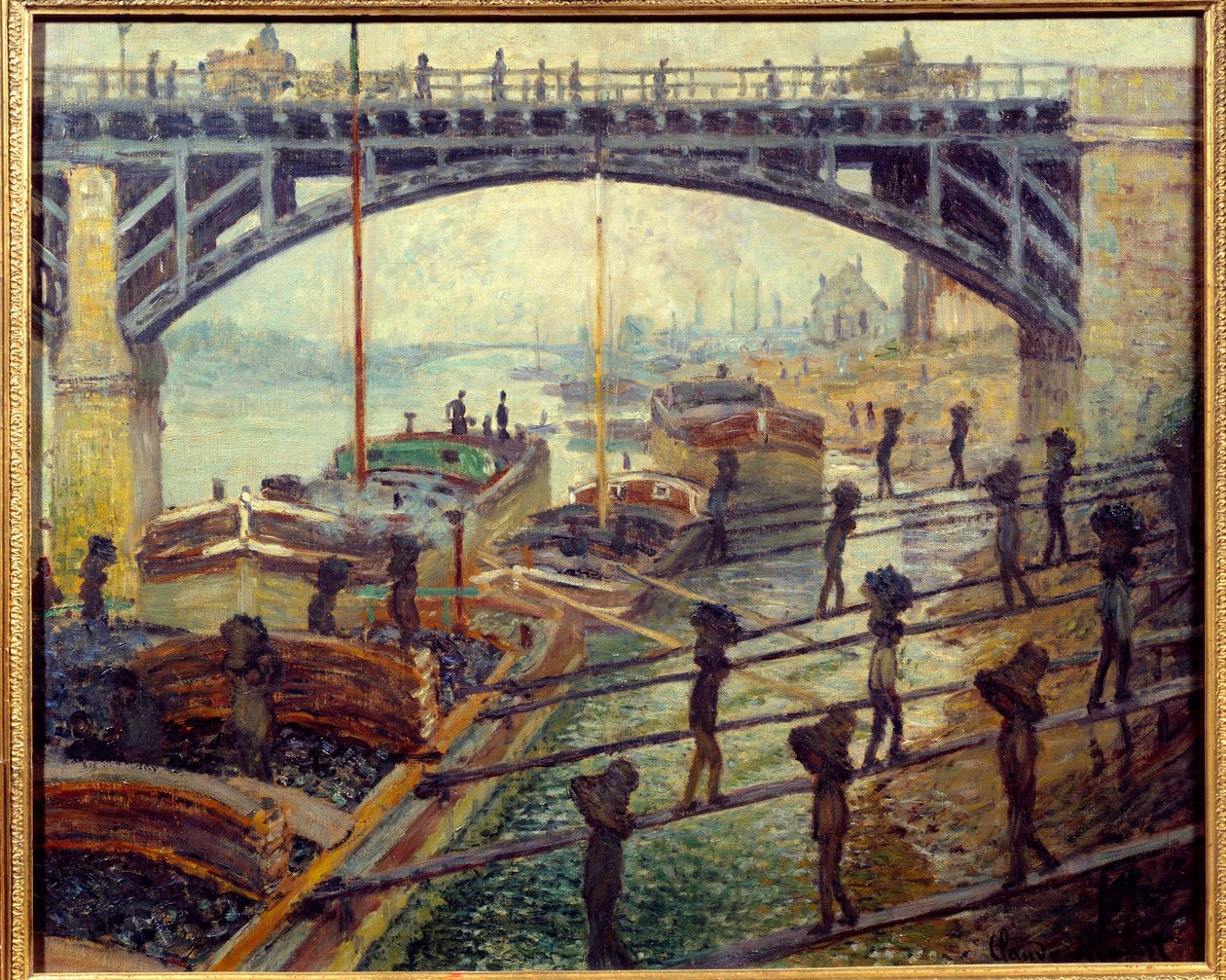 Débardeurs déchargeant du charbon - Claude Monet