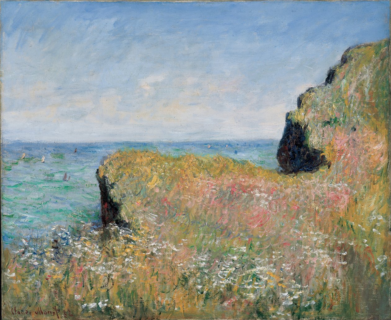 Le Bord de la Falaise, Pourville - Claude Monet
