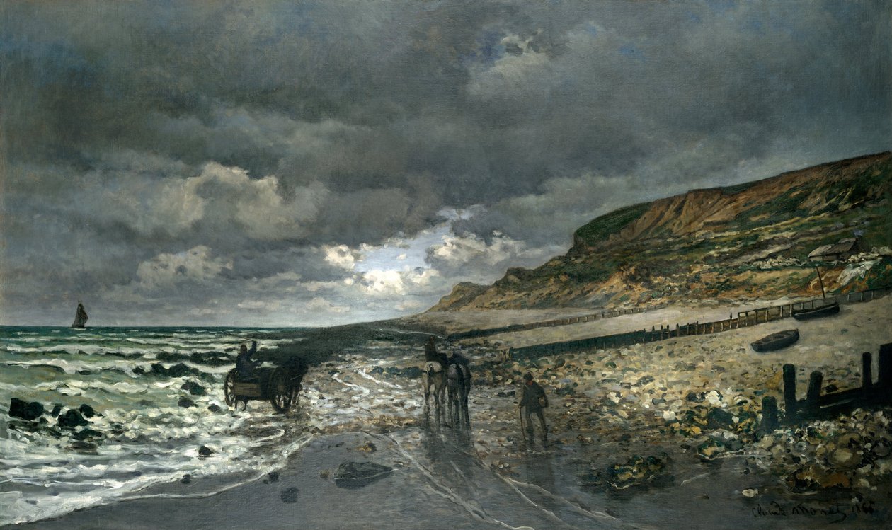 La Pointe de la Hève at Low Tide  - Claude Monet