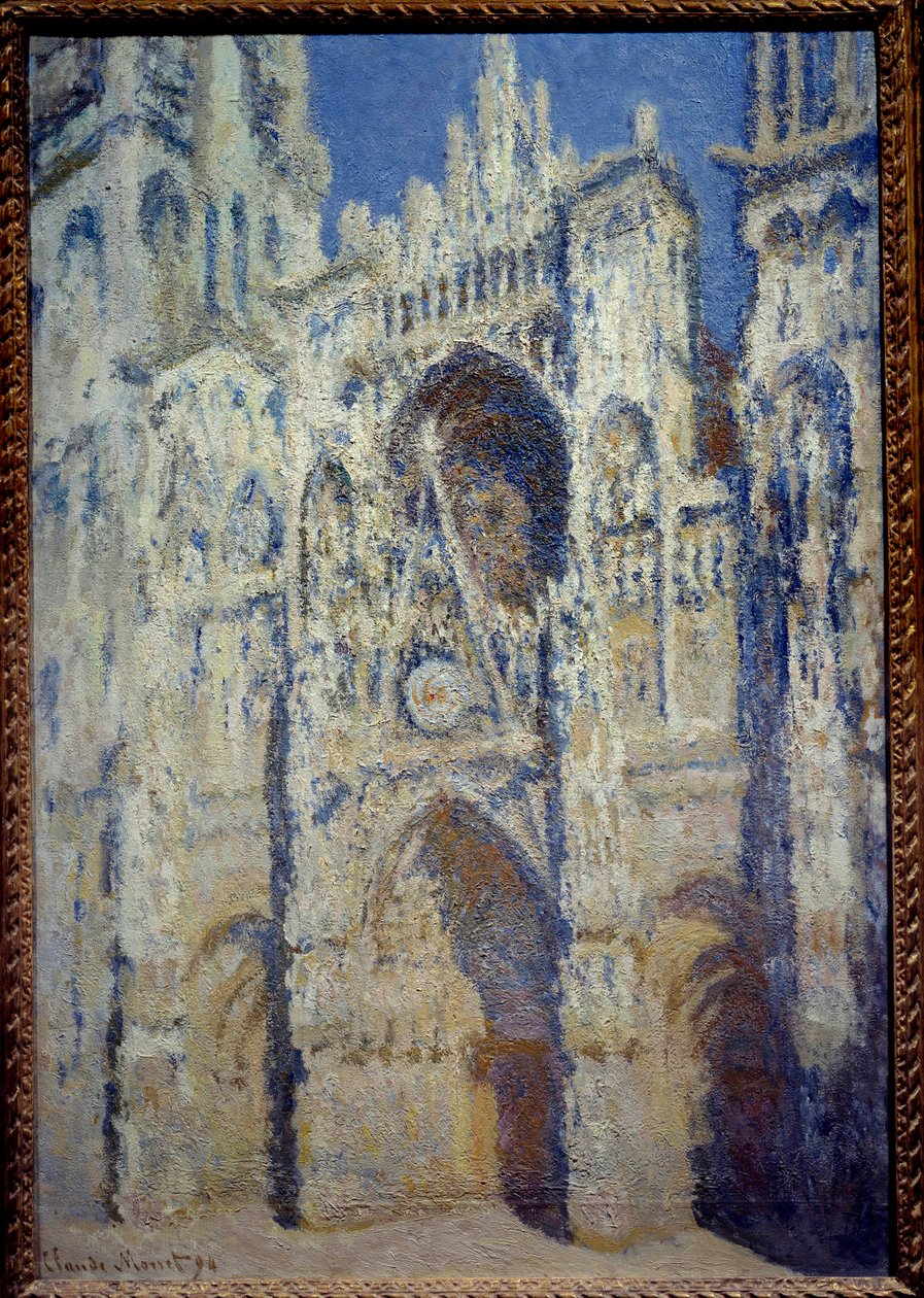 La cathédrale de Rouen, le portail et la tour Saint-Romain, plein soleil harmonie bleue et or. Peinture de Claude Monet (1840-1926) 1893. Paris, musée d