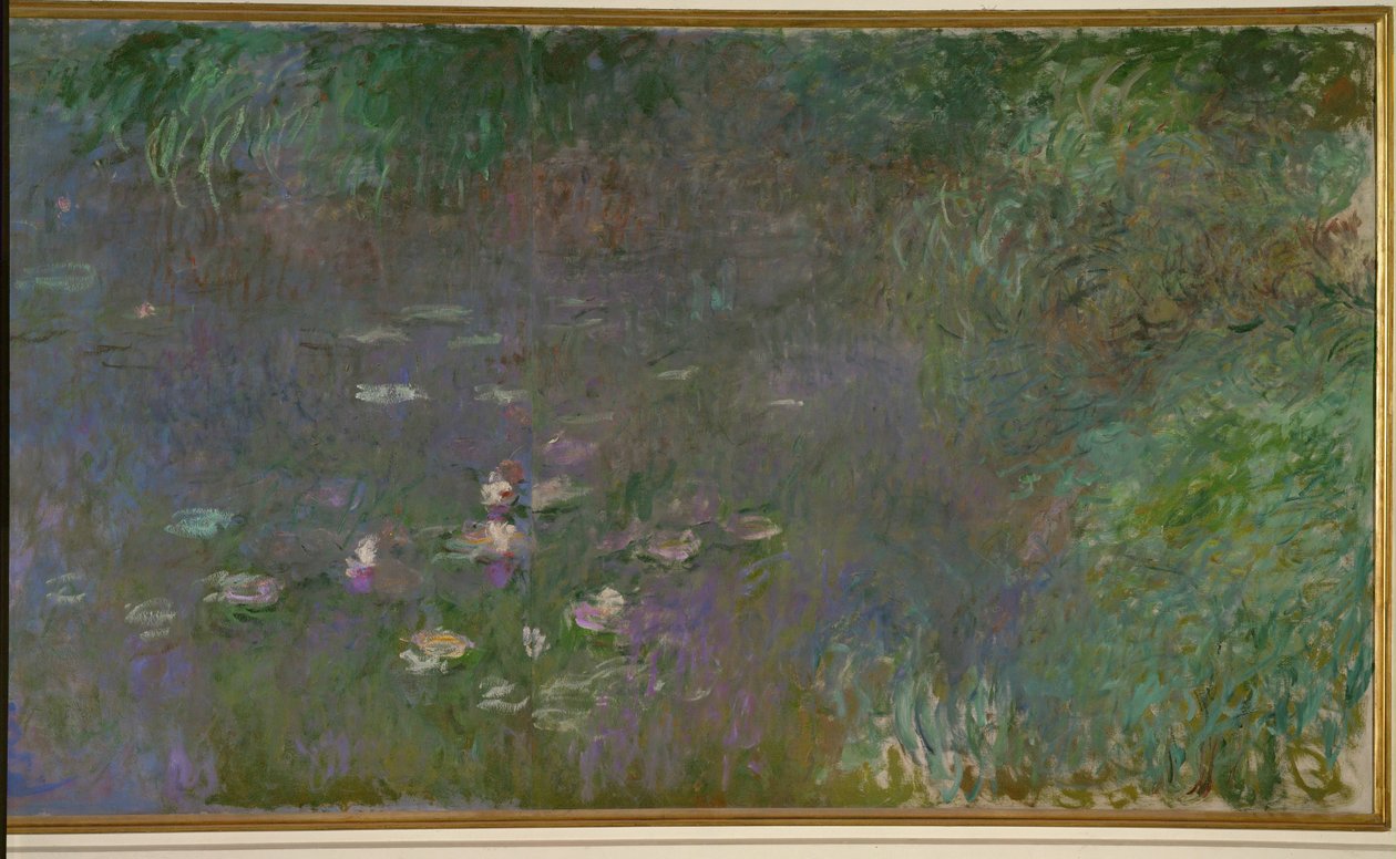 Les Nympheas : matin (huile sur toile) - Claude Monet