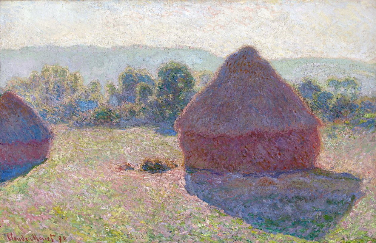 Les meules à midi - Claude Monet