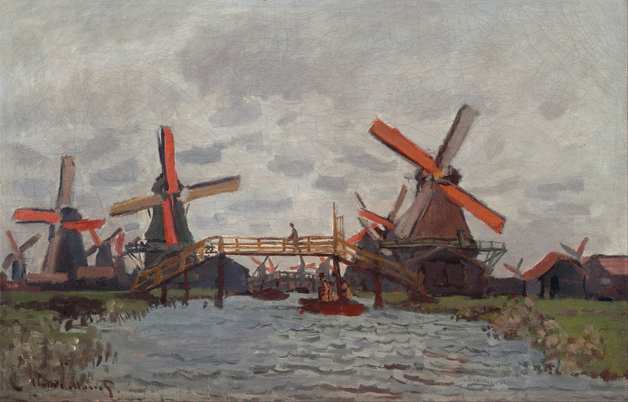 Les moulins de Westzijderveld, près de Zaandam - Claude Monet