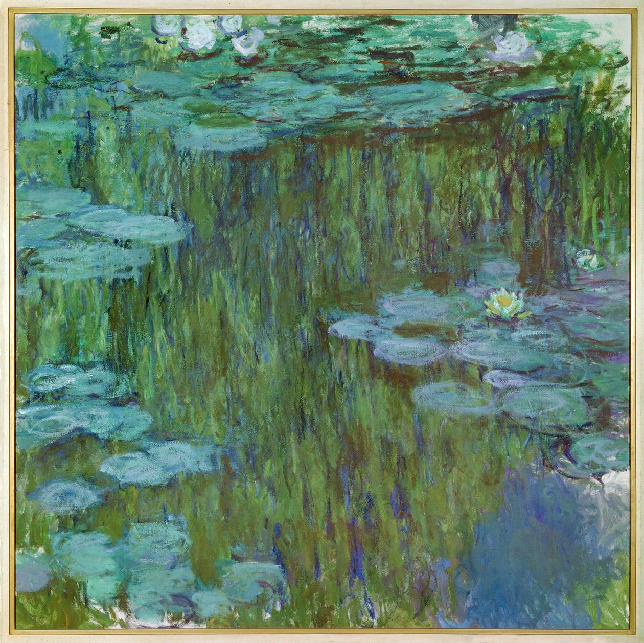 Nymphéas à Giverny (huile sur toile) - Claude Monet